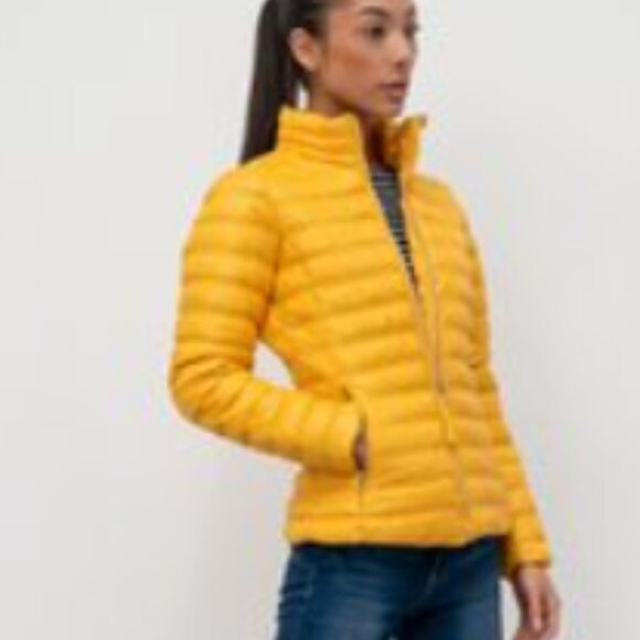 Calvin Klein Bright Yellow Puffer Jacket - Picture 1 of 9